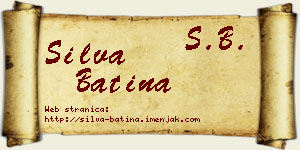 Silva Batina vizit kartica